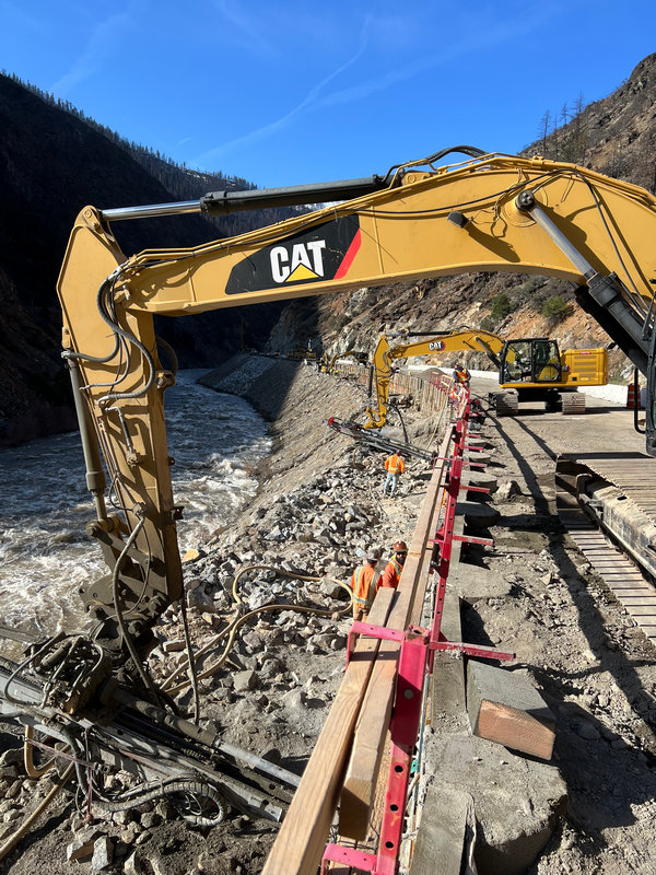 Hwy 70 Soldier Pile Retaining Wall Ground Anchors